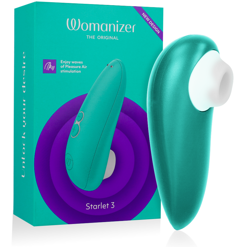 Womanizer Starlet 3 con confezione su sfondo neutro