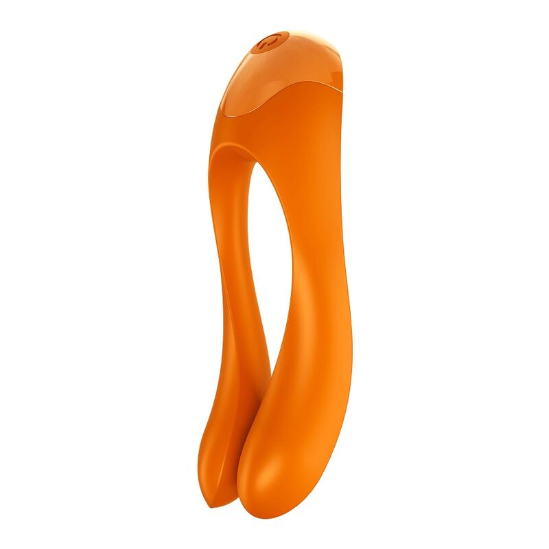 Satisfyer Dito Candy Cane - Massaggiatore esterno, colore arancione - retro