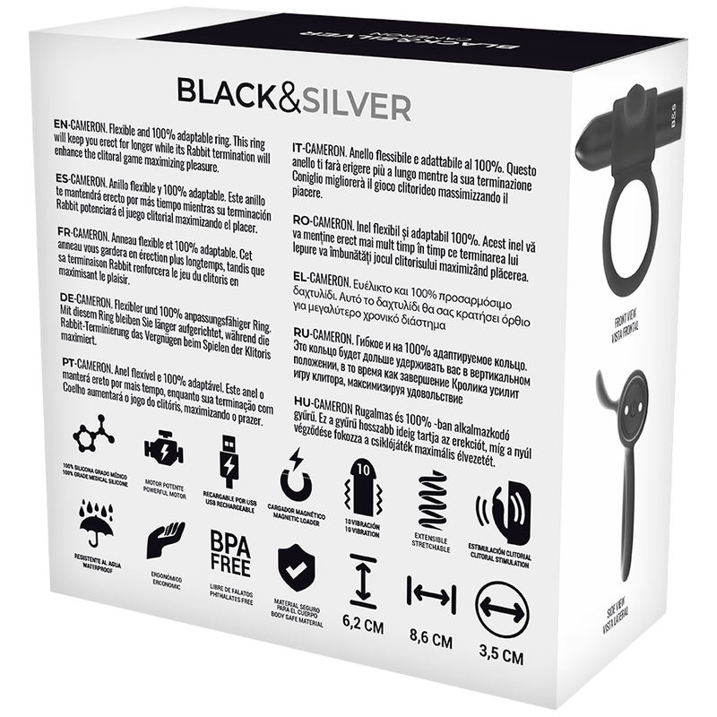 Black&Silver Orologio - Massaggiatore con telecomando - vista frontale