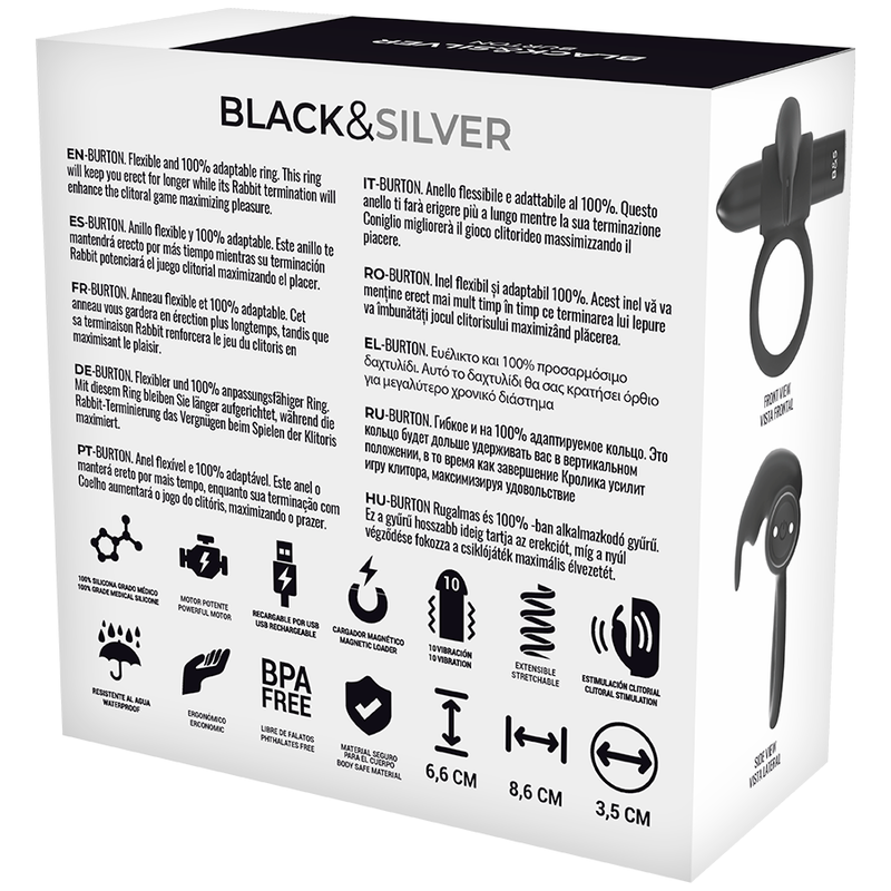Black&Silver Orologio - Massaggiatore con telecomando - vista frontale