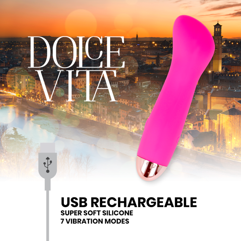 Dolce Vita One - Mini massaggiatore, colore rosa 7 - in mano per le dimensioni