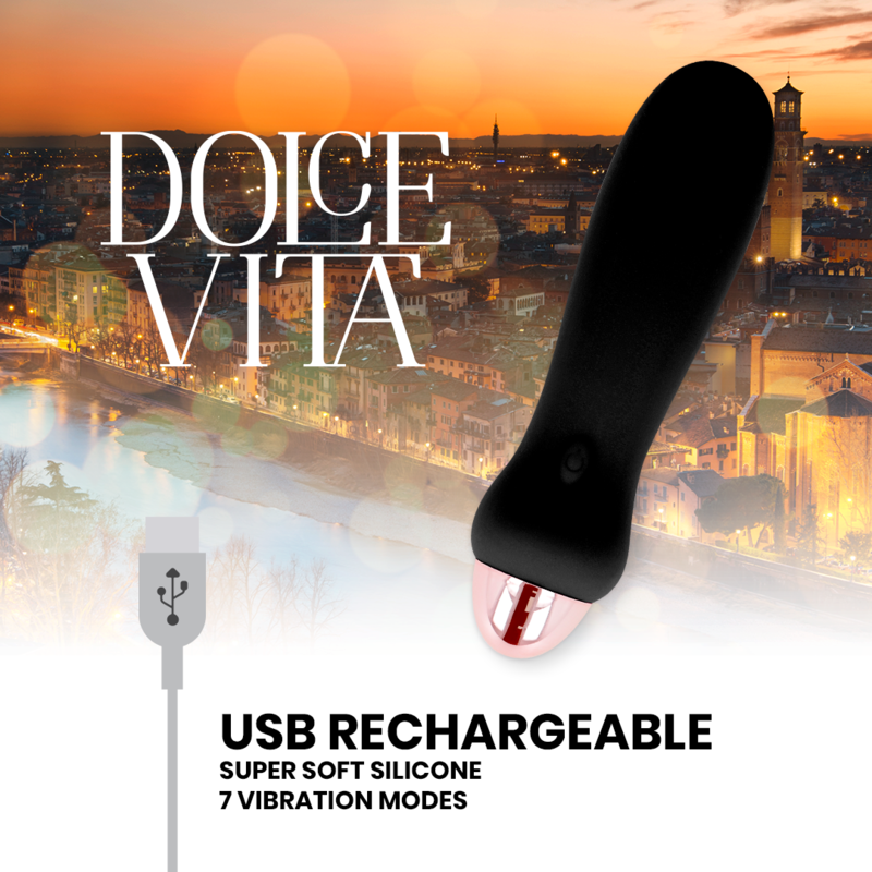 Dolce Vita Cinque - Mini massaggiatore, colore nero - nella confezione