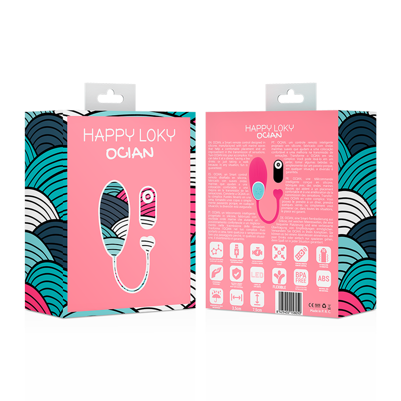 Happy Loky Ocian - Massaggiatore con telecomando - nella confezione