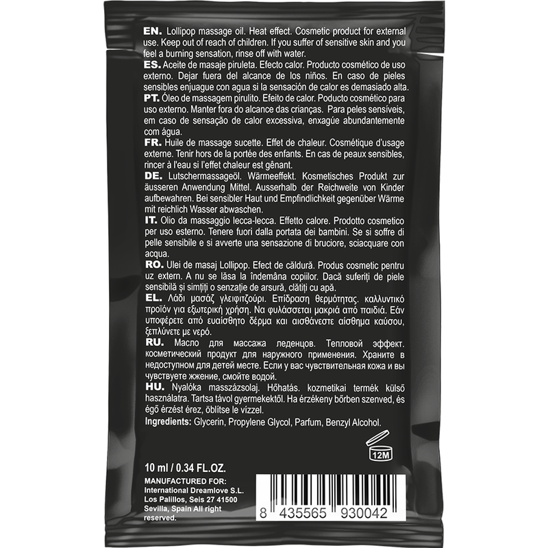 Coquette Chic Desire Pocket Kissable 10 ml - Olio da massaggio, kit da 3 - vista laterale