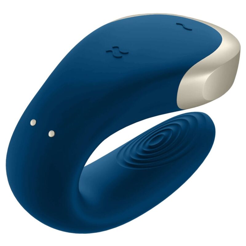 Satisfyer Double Love Partner - Massaggiatore con telecomando, colore blu - nella confezione