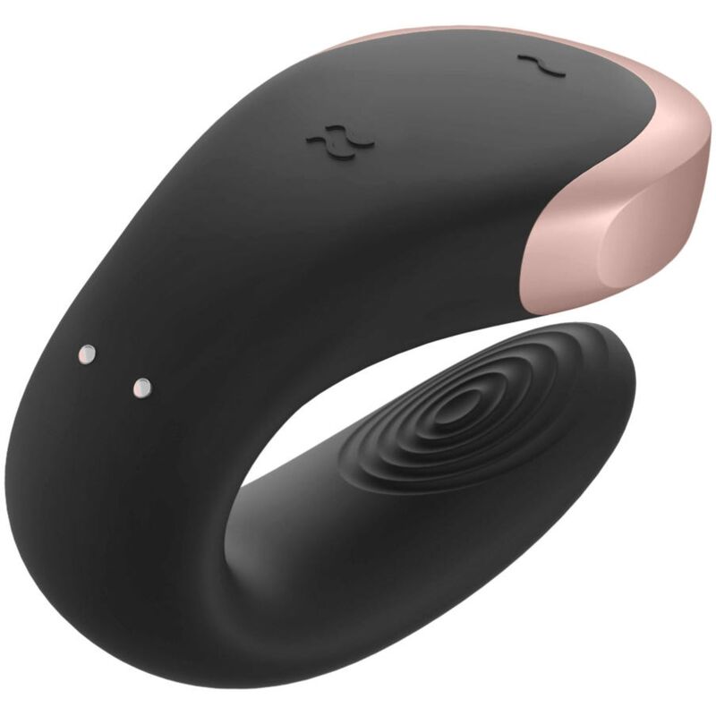 Satisfyer Double Love Partner - Massaggiatore con telecomando, colore nero - nella confezione