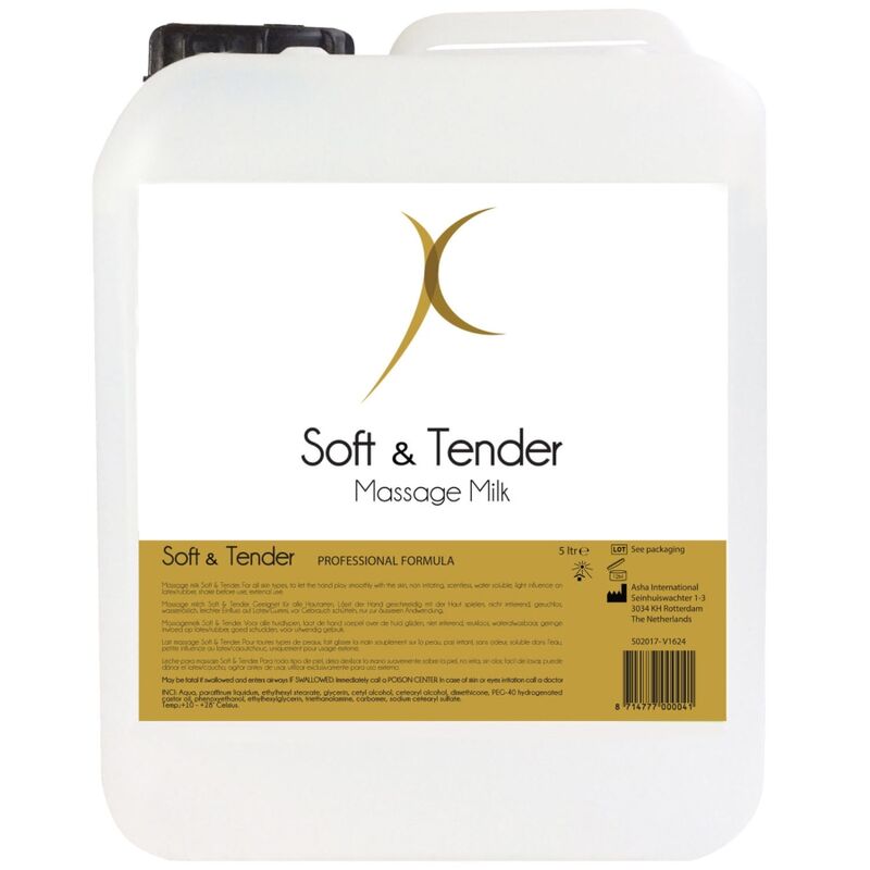 Soft And Tender Latte 5000 ml - Olio da massaggio, kit da 3