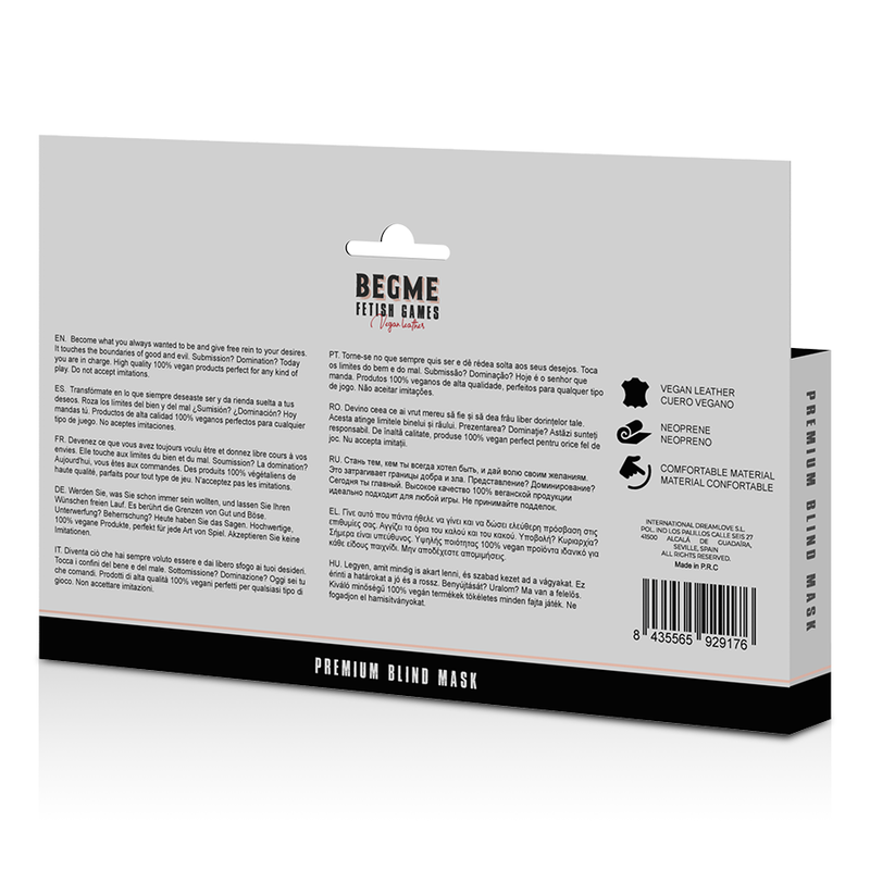 Begme Premium Maschera - Accessorio intimo - vista frontale