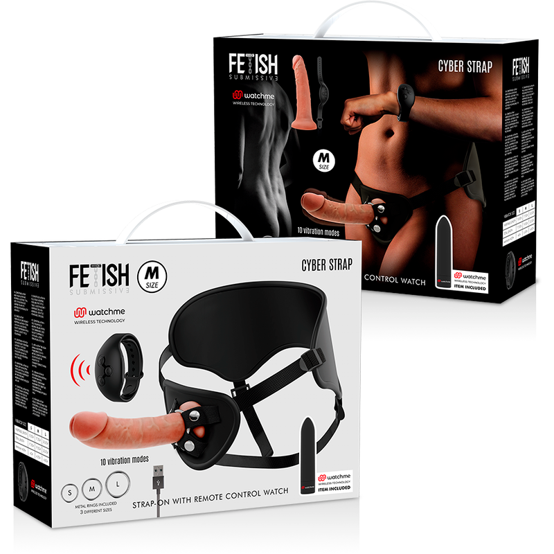 Fetish Submissive Cyber Strap Imbragatura - Massaggiatore con telecomando - dettaglio