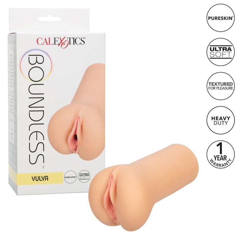 Calexotics Boundless Vulva Stroker Pelle Chiara - Dispositivo per uomo - vista laterale