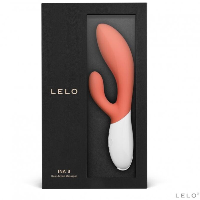 LELO Ina 3 - Massaggiatore doppio, colore corallo - dettaglio