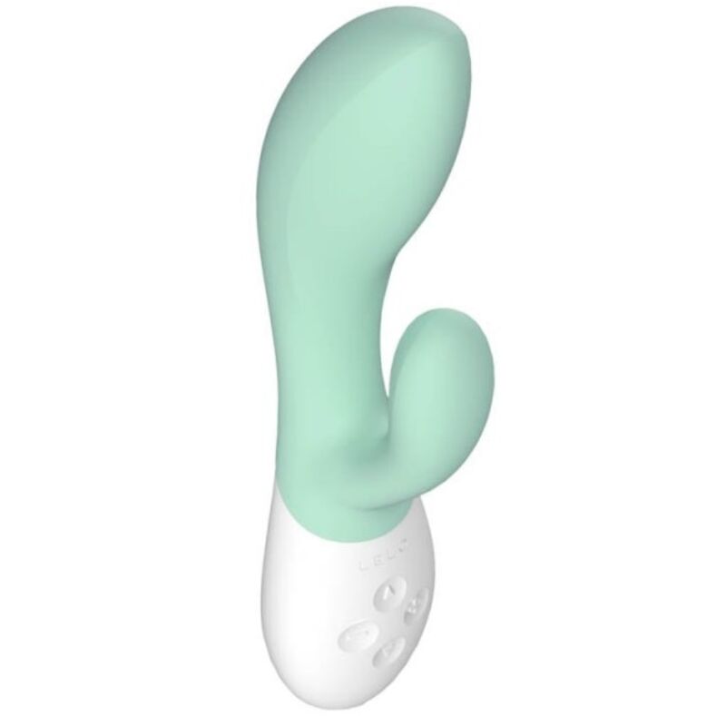 LELO Ina 3 - Massaggiatore doppio, colore verde alghe - vista laterale