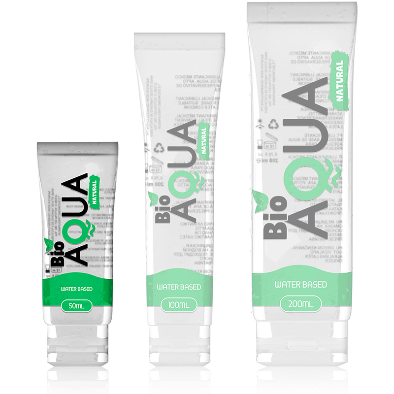 Bioaqua Ingredienti Naturali 50 ml - Lubrificante, kit da 3 - vista laterale