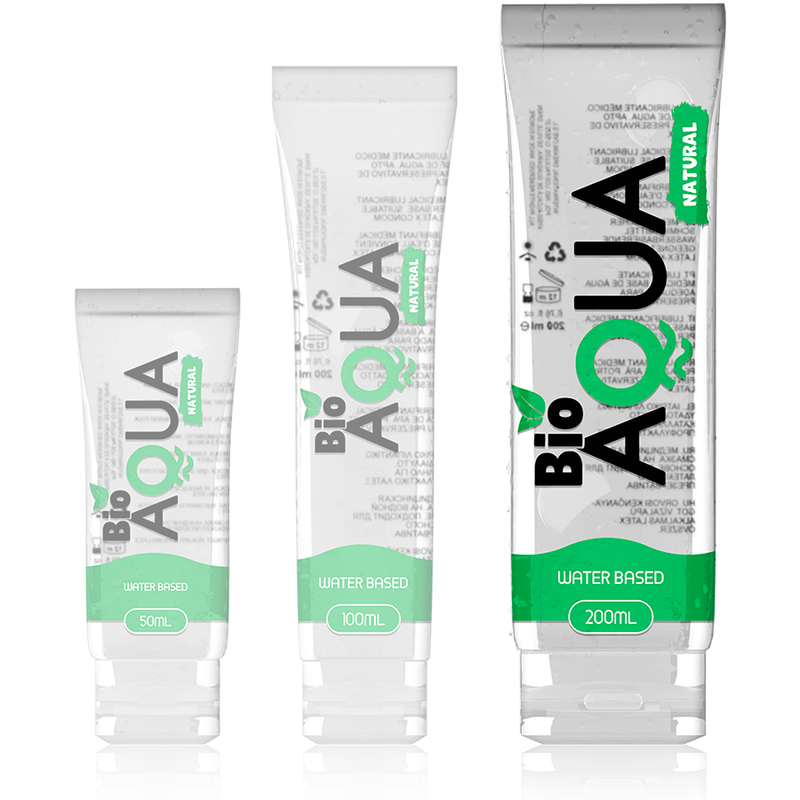 Bioaqua Ingredienti Naturali 200 ml - Lubrificante, kit da 3 - vista laterale