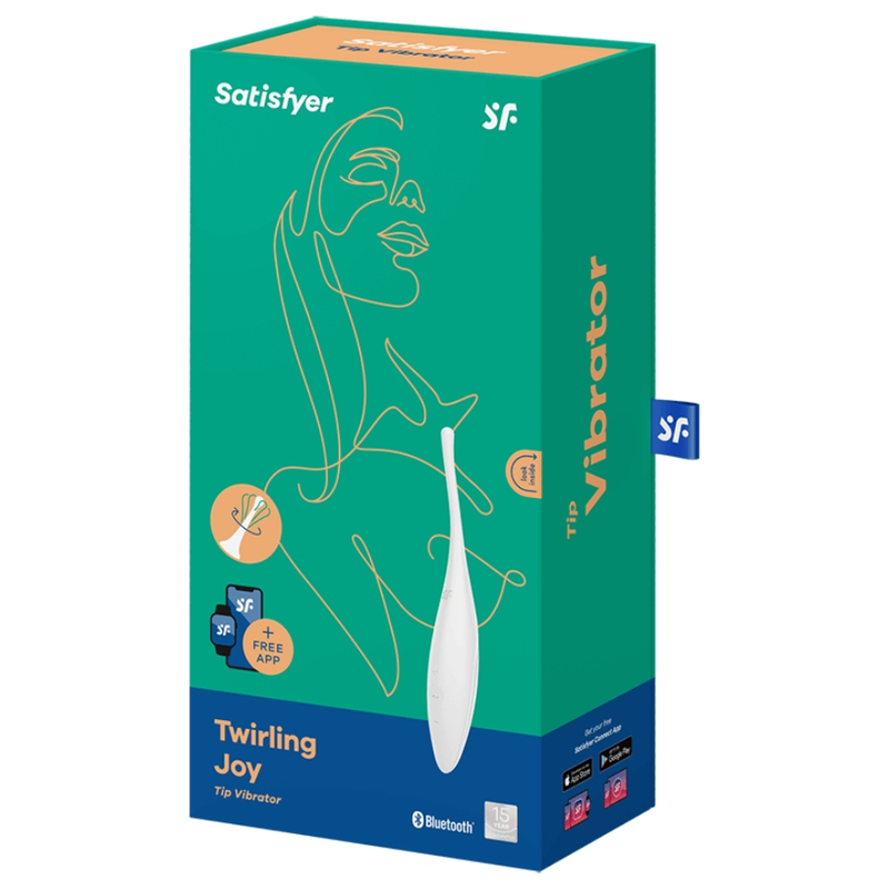 Satisfyer Twirling Joy Clit Tip - Massaggiatore con app - nella confezione