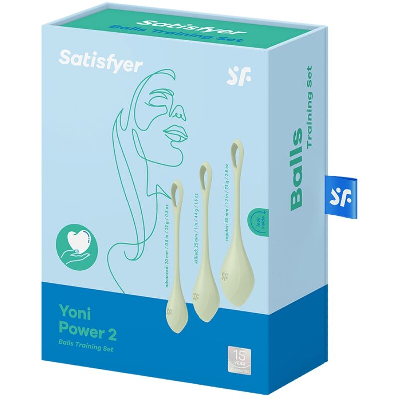 Satisfyer Allenamento Yoni Power 2 - Palline Kegel, colore verde - dettaglio