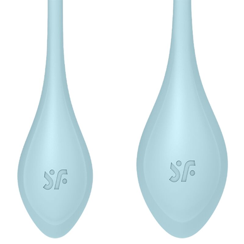 Satisfyer Allenamento Yoni Power 2 - Palline Kegel, colore blu - vista laterale