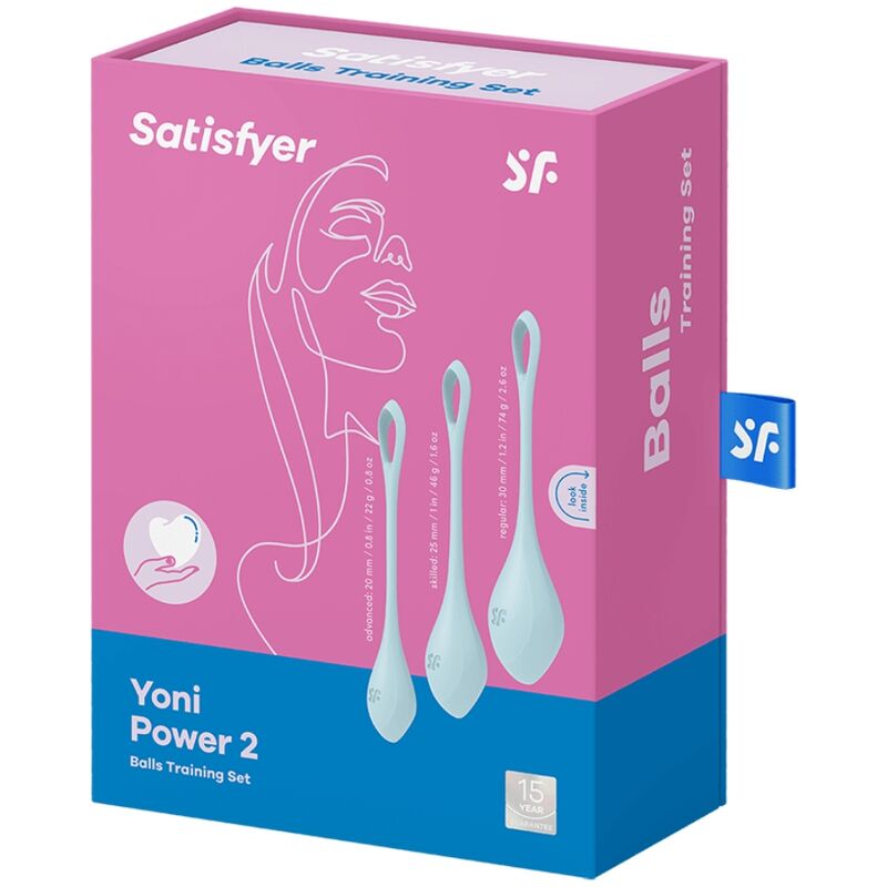 Satisfyer Allenamento Yoni Power 2 - Palline Kegel, colore blu - dettaglio