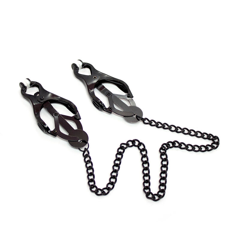 Ohmama Fetish Pinze - Accessorio intimo, colore capezzoli giapponesi catena nera - vista laterale