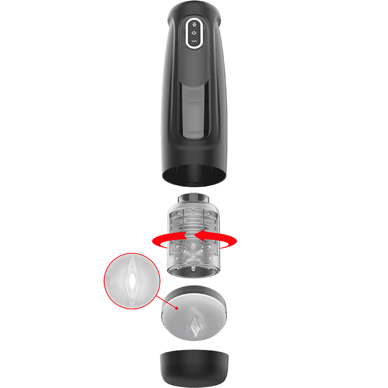 Jamyjob Tornado 360 Rotate Tech Stroker - Dispositivo per uomo - dettaglio