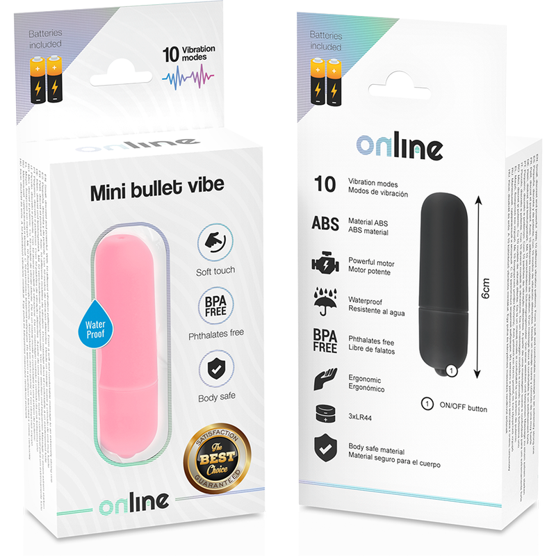 Online Proiettore - Mini massaggiatore, colore rosa - nella confezione