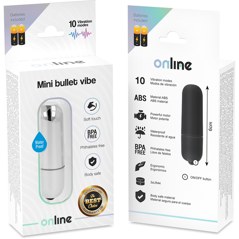 Online Proiettore - Mini massaggiatore, colore argento - nella confezione