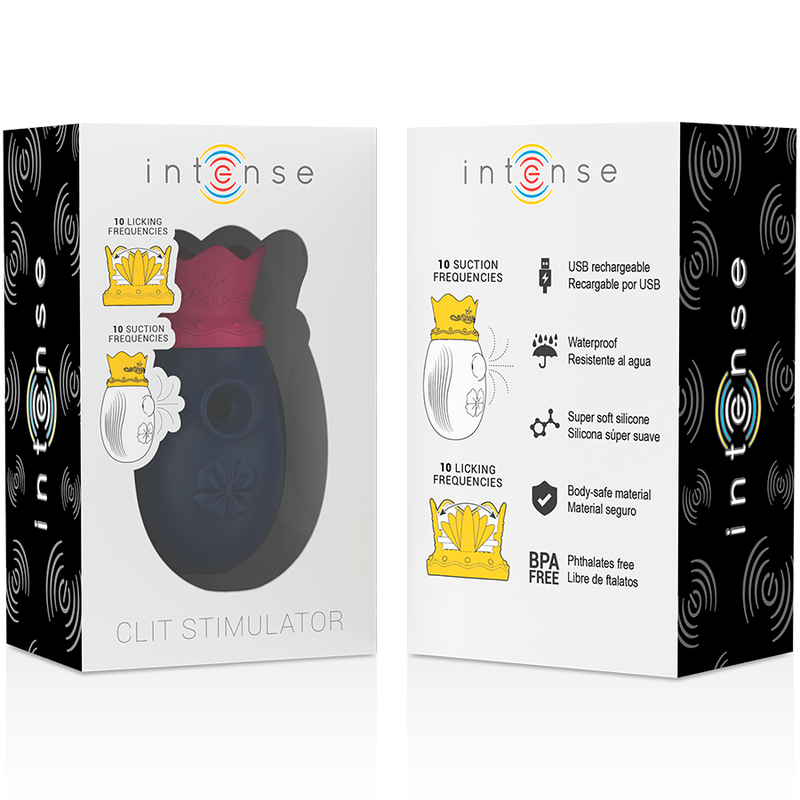 Intense 10 Modalità - Massaggiatore ad aria pulsata, colore blu - vista laterale