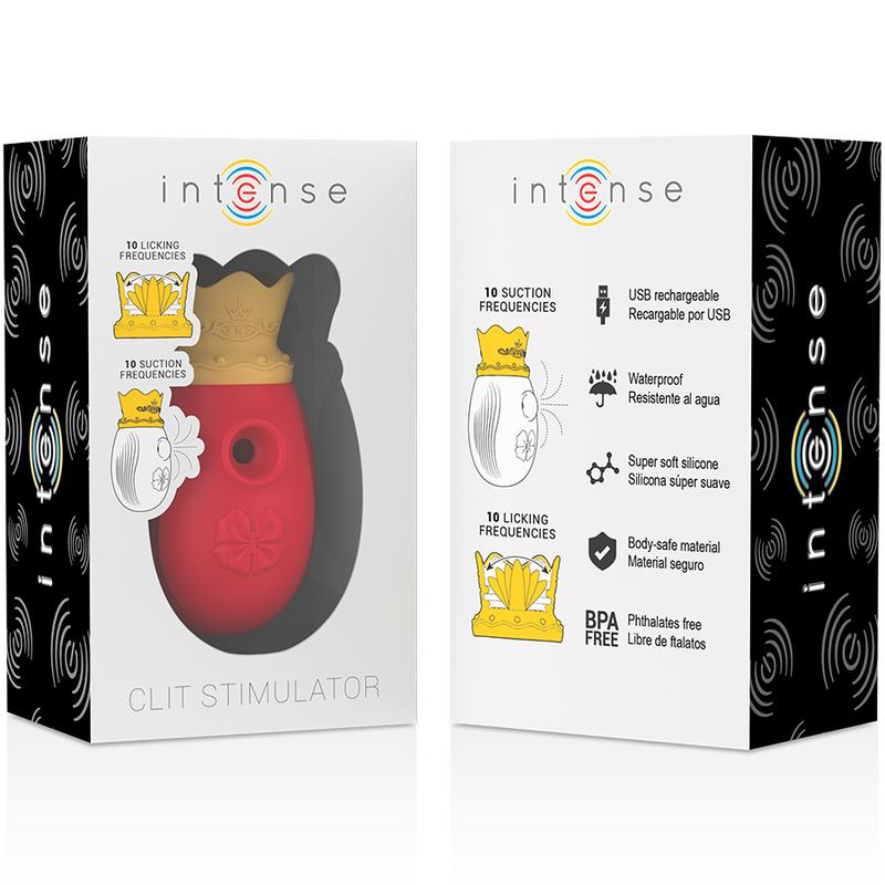 Intense 10 Modalità - Massaggiatore ad aria pulsata, colore rosso - vista laterale