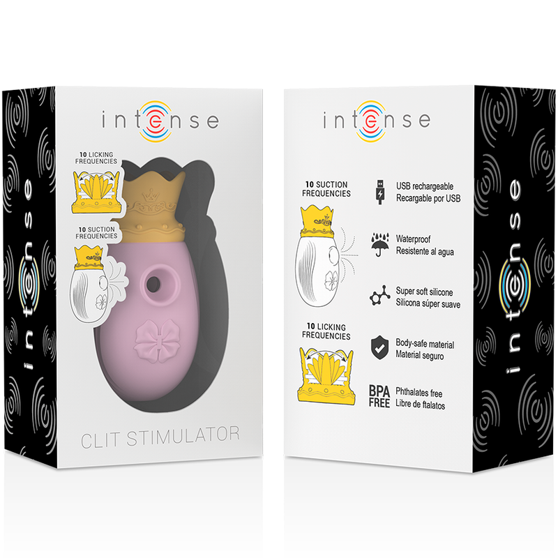 Intense 10 Modalità - Massaggiatore ad aria pulsata, colore rosa - vista laterale
