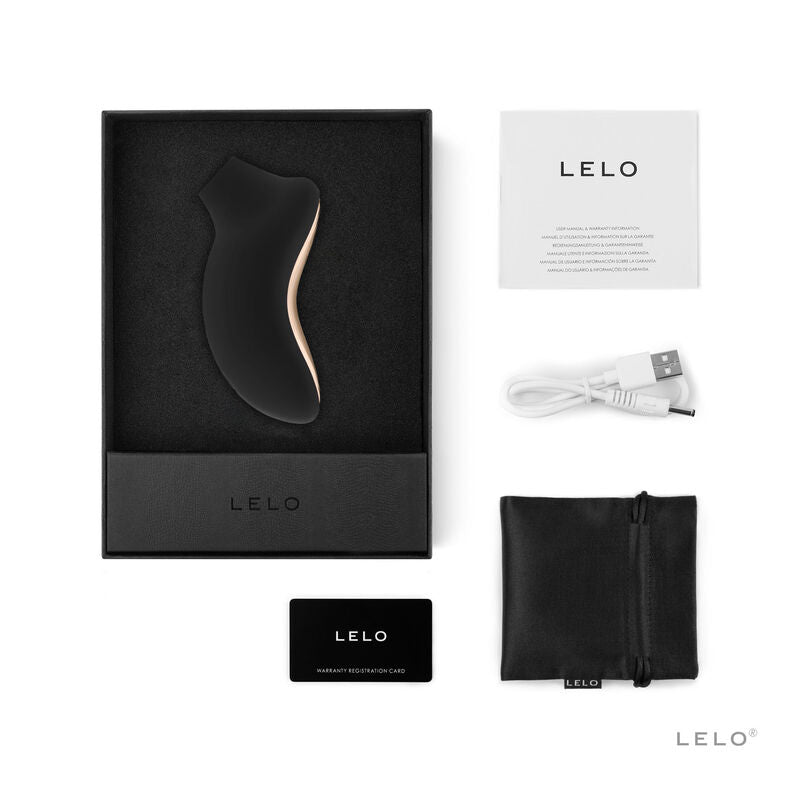 LELO Sona 2 - Massaggiatore ad aria pulsata, colore nero - nella confezione