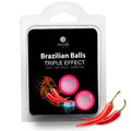 Secretplay 2 Palline Brasiliane Triplo Effetto - Lubrificante, kit da 3