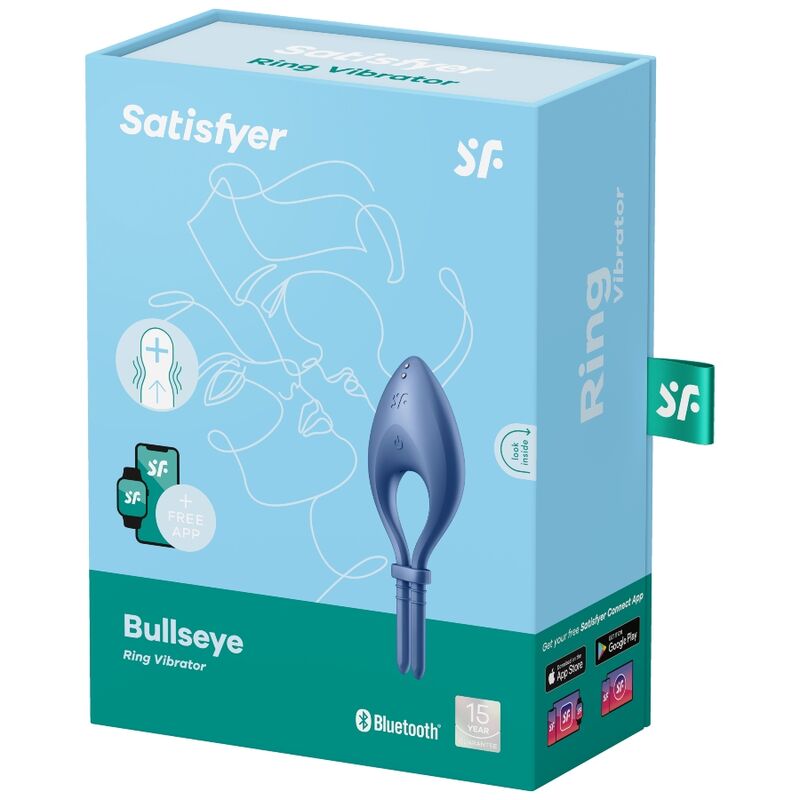 Satisfyer Bullseye Ring - Anello per uomo, colore blu - dettaglio