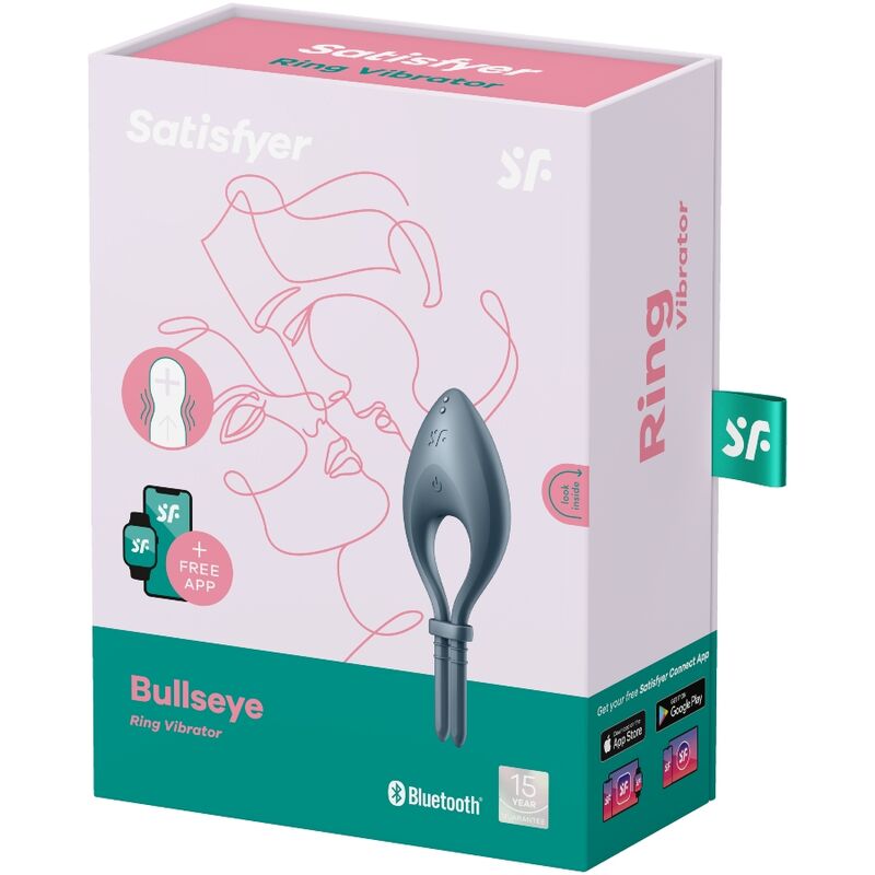 Satisfyer Bullseye Ring - Anello per uomo, colore grigio - dettaglio