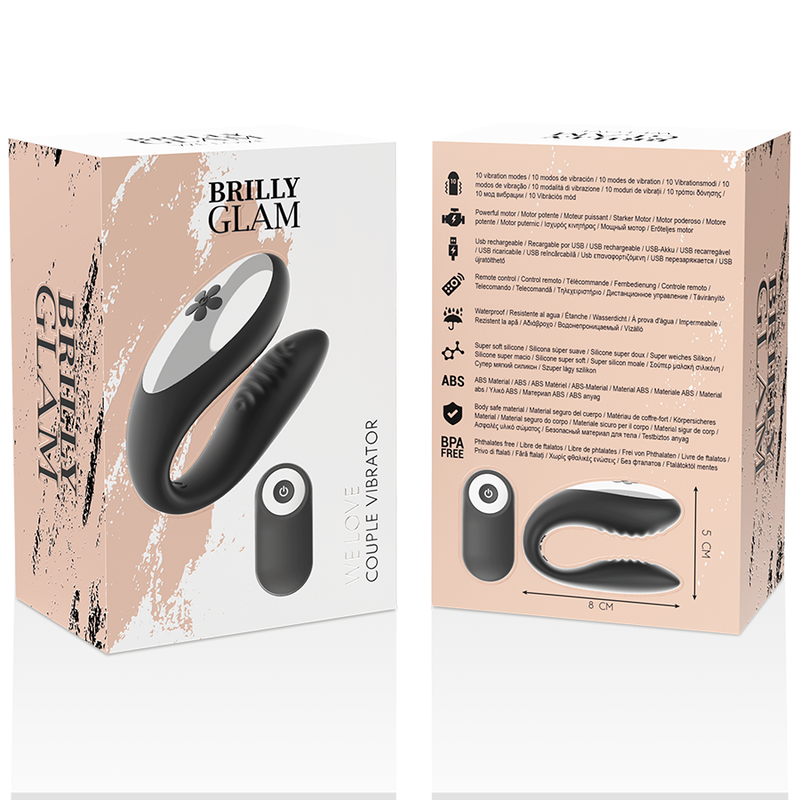 Brilly Glam WE Love For Partners - Massaggiatore con telecomando - vista laterale