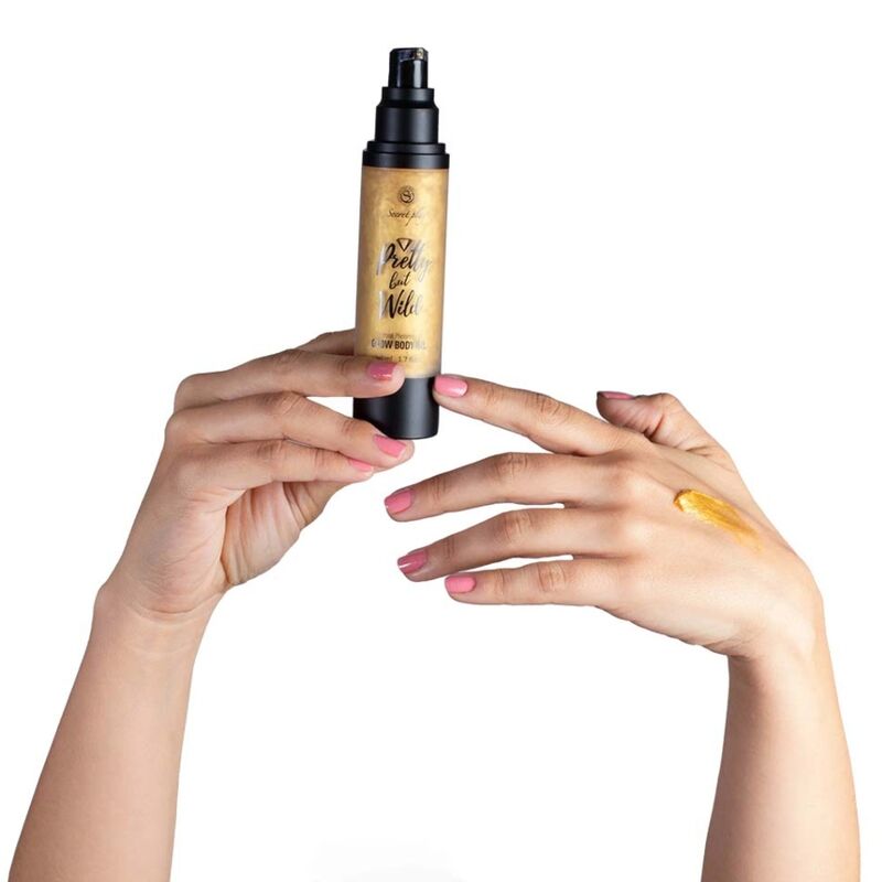 Secretplay Corpo Pretty But Wild Glow 50 ml - Olio da massaggio, kit da 3 - vista laterale