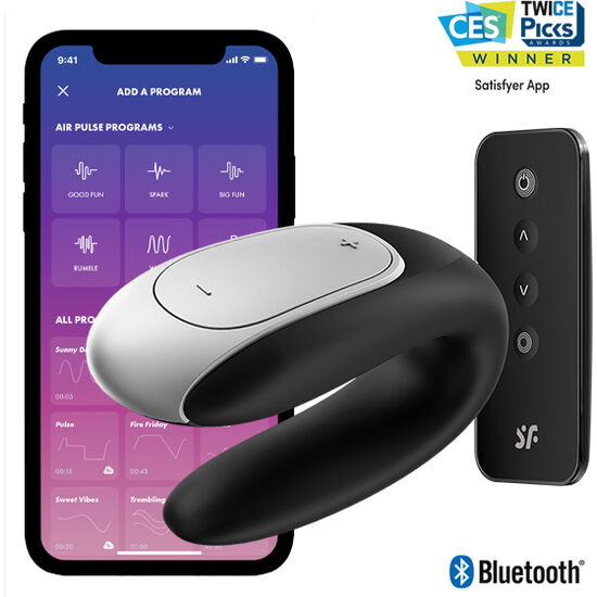 Satisfyer Double Fun Partner - Massaggiatore con telecomando