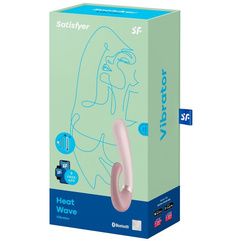 Satisfyer Heat Wave - Massaggiatore con app, colore rosa - nella confezione