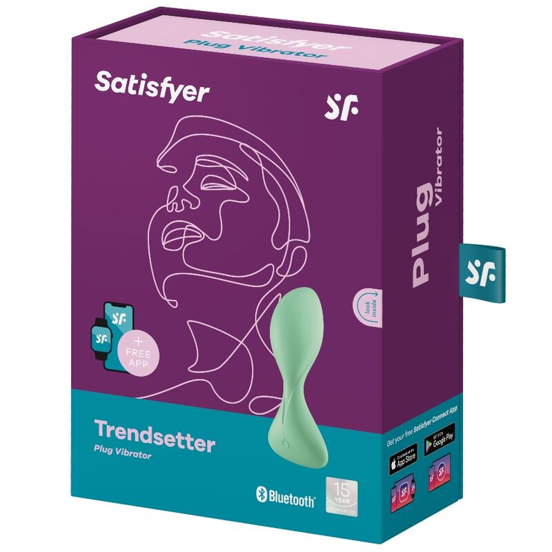 Satisfyer Trendsetter Spina - Massaggiatore con app, colore verde - nella confezione