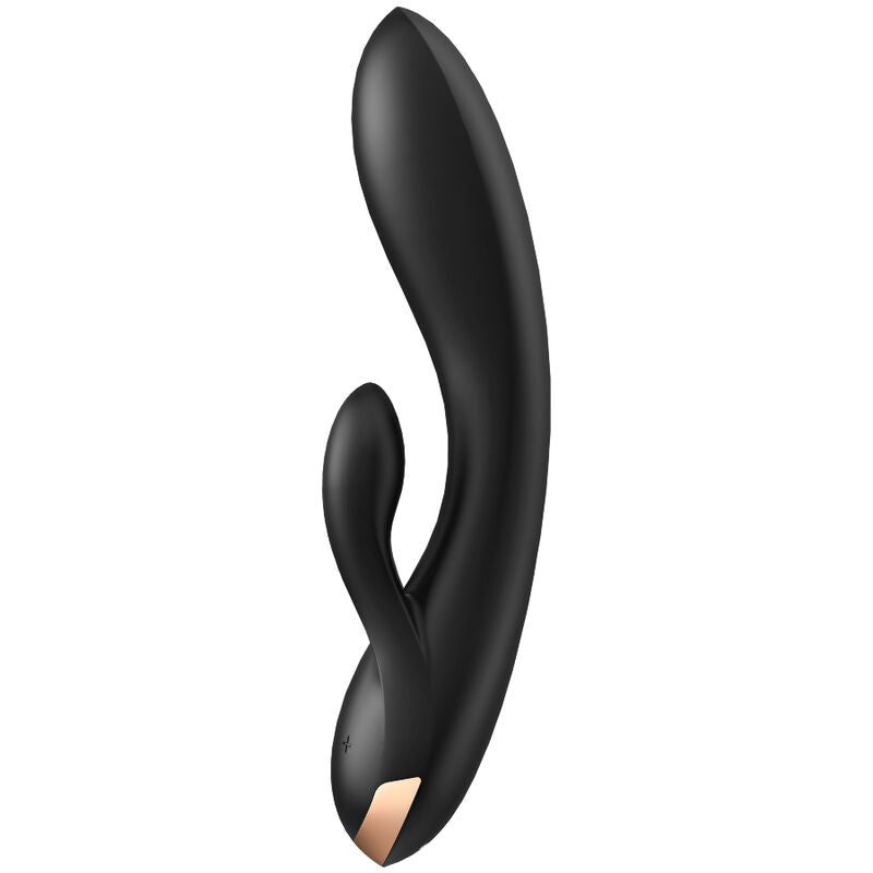 Satisfyer Flex - Massaggiatore con app, colore nero - vista laterale