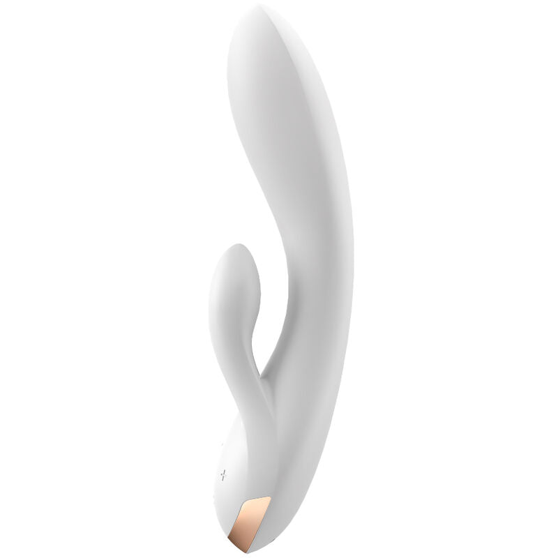 Satisfyer Flex - Massaggiatore con app, colore bianco - vista laterale