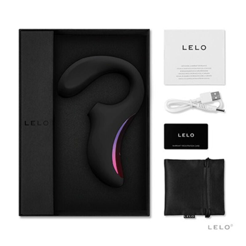 LELO Enigma Cruise - Massaggiatore ad aria pulsata, colore nero - nella confezione