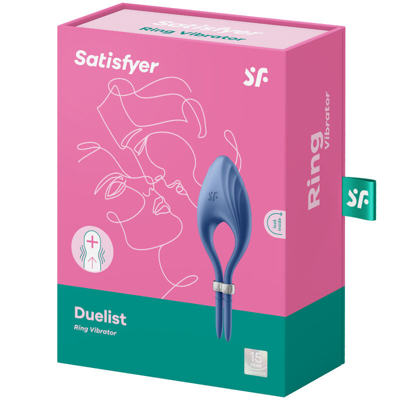 Satisfyer Duelist - Anello per uomo, colore blu - nella confezione