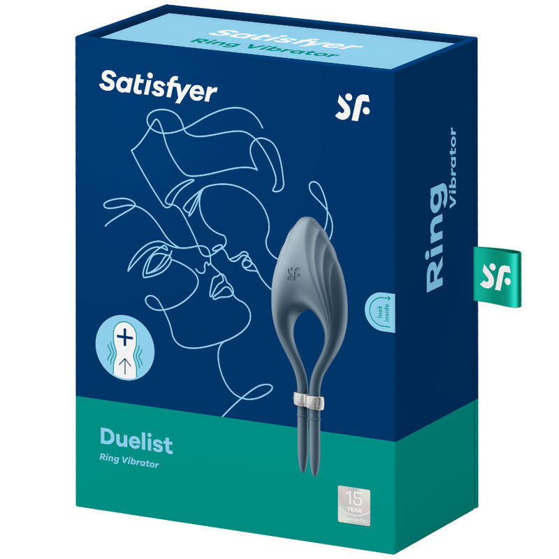 Satisfyer Duelist - Anello per uomo, colore grigio - nella confezione