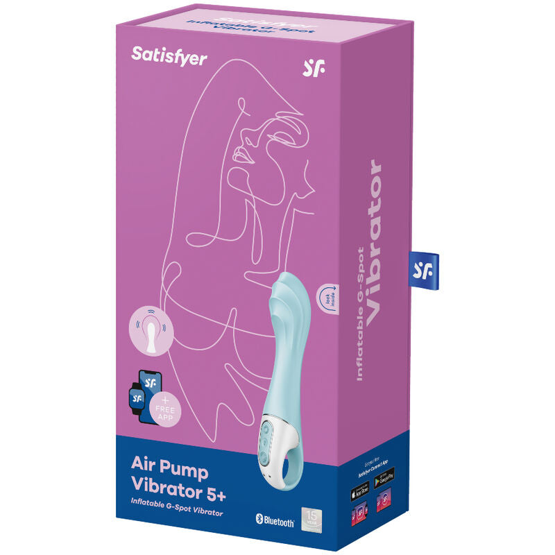 Satisfyer Air Pump 5+ - Massaggiatore con app - nella confezione