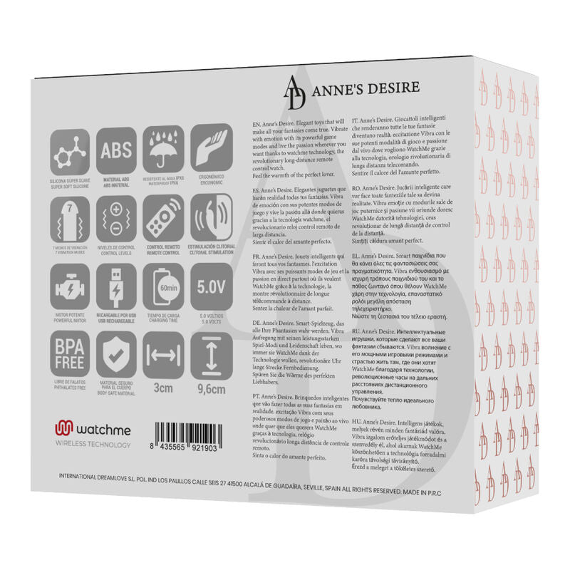 Anne'S Desire Panty Pleasure Tecnolog - Massaggiatore con telecomando, colore nero - vista laterale