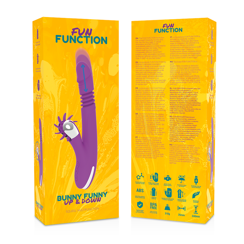 Fun Function Coniglietto Divertente SU - Massaggiatore rotante - vista laterale