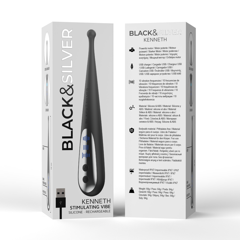 Black&Silver Vibra Stimolante Kenneth - Massaggiatore esterno - retro
