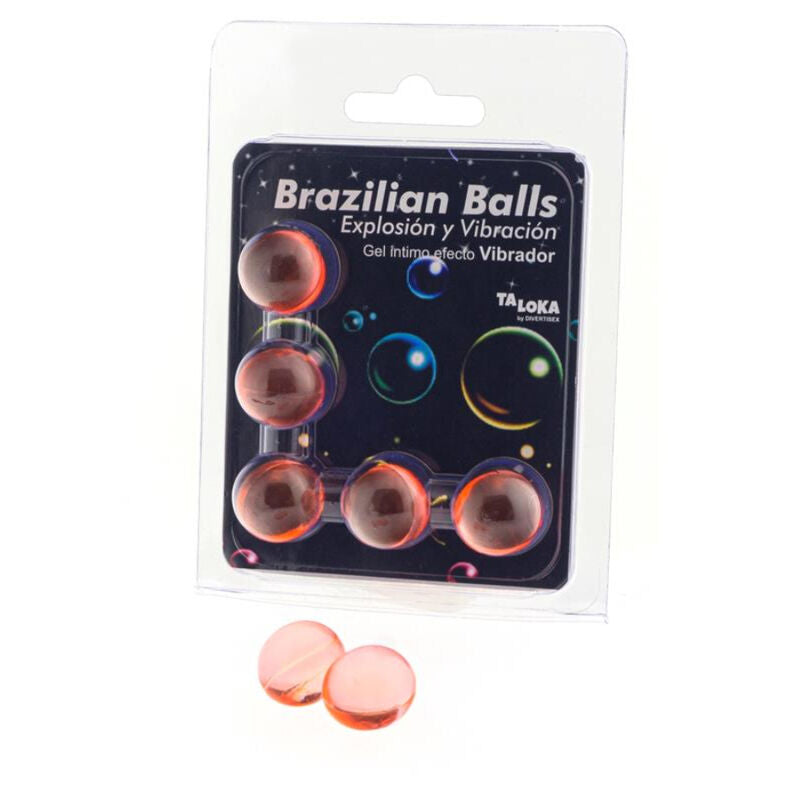 Taloka 5 Sfere Brasiliane Gel Emozionante Effetto Comfort - Lubrificante, kit da 3, colore standard - vista laterale