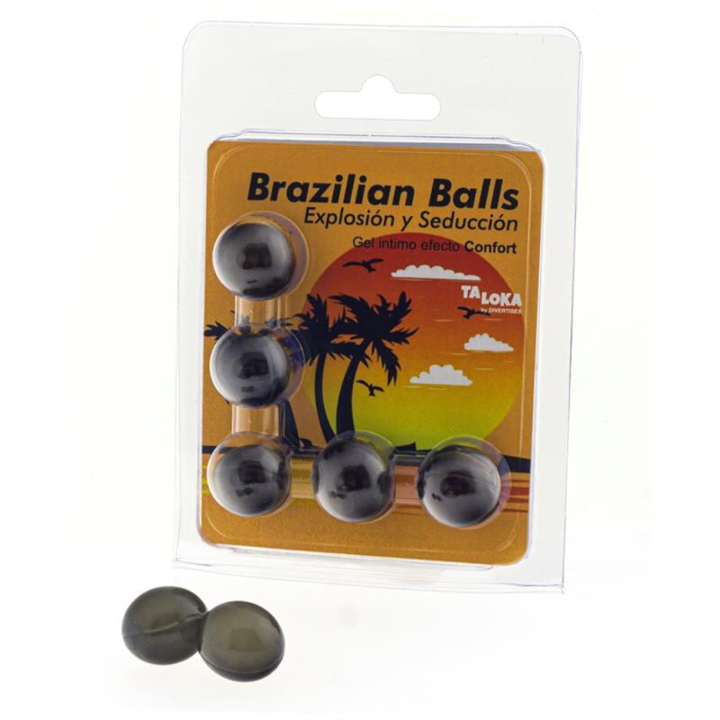 Taloka 5 Sfere Brasiliane Gel Emozionante Effetto Comfort - Lubrificante, kit da 3, colore standard - vista laterale