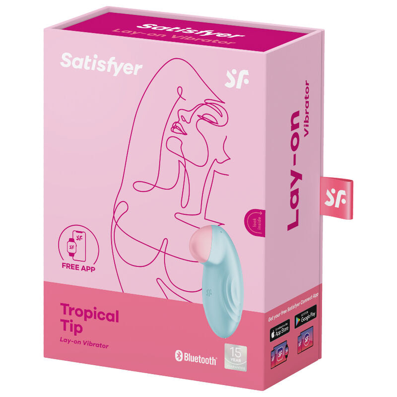 Satisfyer Lay ON Tropical Tip - Massaggiatore esterno - in mano per le dimensioni